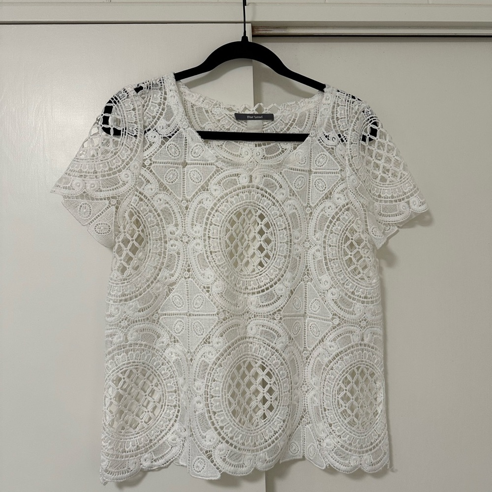 Elegant White Lace Top